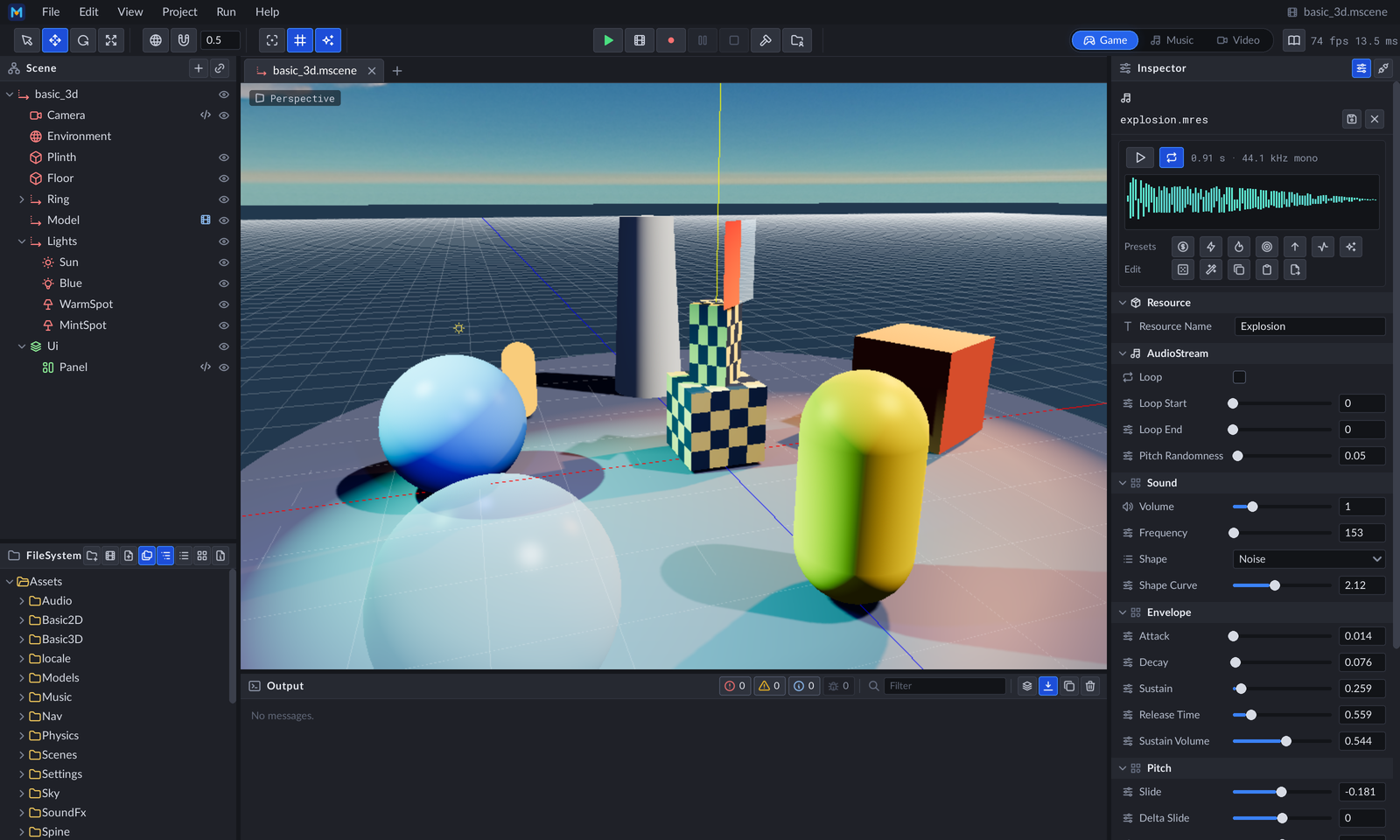 The inspector's ZzFX sound designer on the Demo's explosion: waveform, presets, randomize/mutate and the parameters